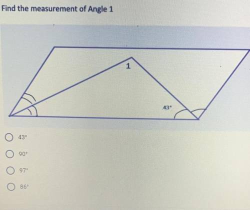 What is the measure of angle 1? Will mark brainliest if correct!