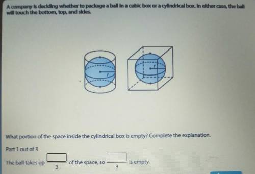What portion of the space inside the cylindrical box is empty?​