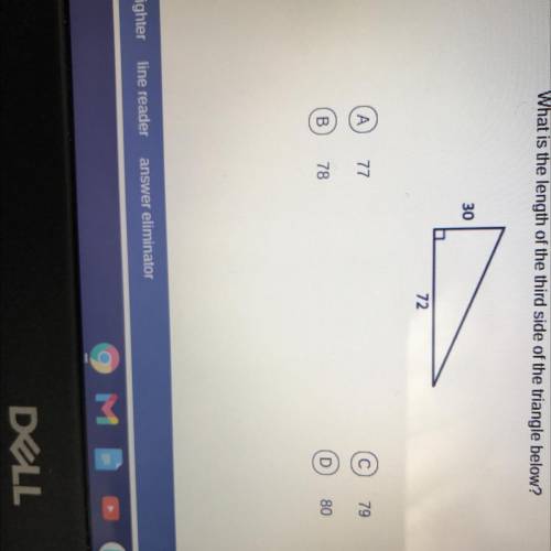 What is the length of the triangle below?
