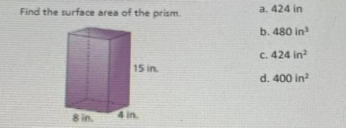 Find the surface are of a prism
