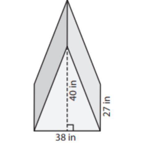 Find the volume of the prism below.
