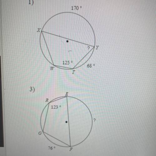 Pls help w both . Find a measure of the arc or Angle indicated