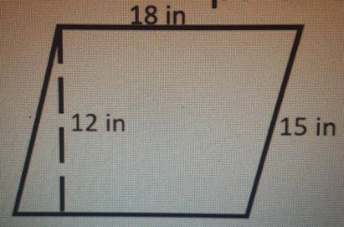 Find the area of the following parallelogram ​