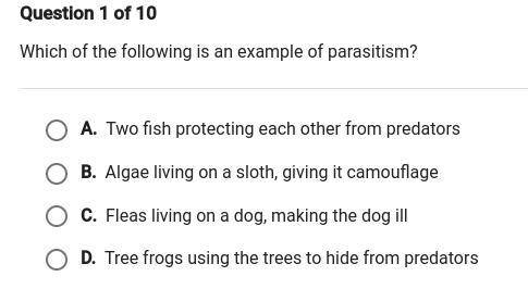 Which of the following is an example of parasitism.