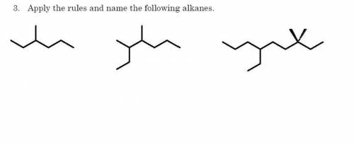 Apply the Rules and name the following alkane
