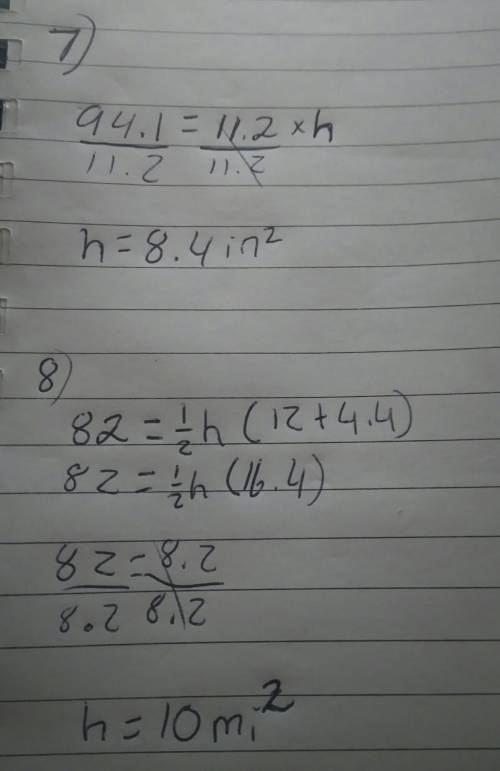 I need answers/ help with 7 and 8