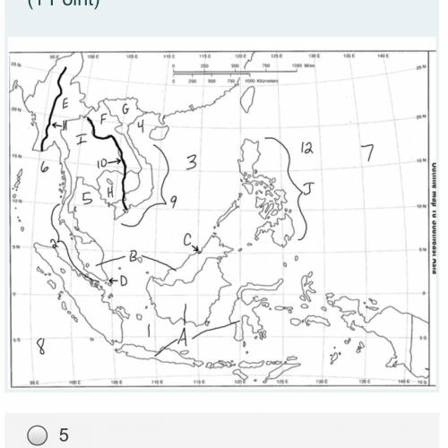 Will give brainliest! What number is the Malay Peninsula on the Southeast map pictured ???No links