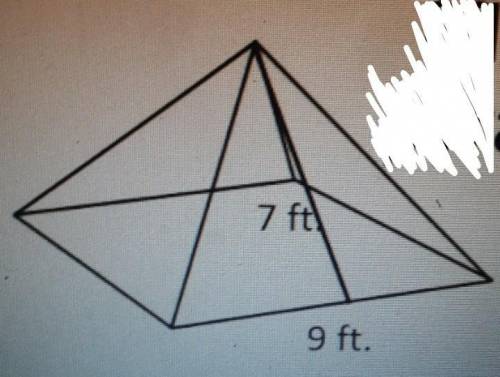 Find the surface area of the square pyramid ​