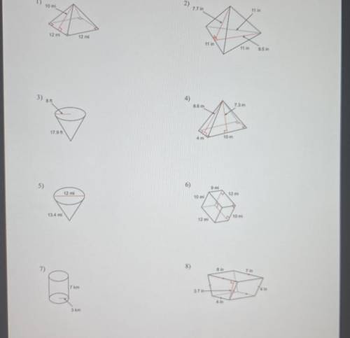 HELP

I need to find the area of each figure, and I don’t really know how, and if you do want to h