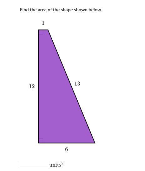 What is the area of this shape ?? please help me ! screen shot of the assignment is attached !