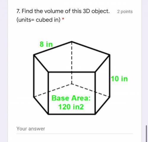 What is the volume of this 3d object?