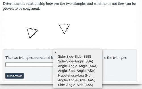 What sides are these two triangles?
