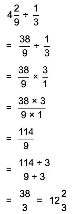 Quick help what is 4 2/9 divided by 1/3