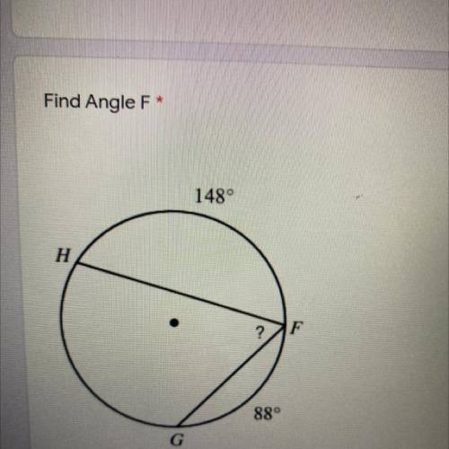 Find angle F !
Thankyou :)