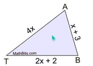 Pls Help! This is the last question of my work and I´m confused! Triangle TAB has a perimeter of 40