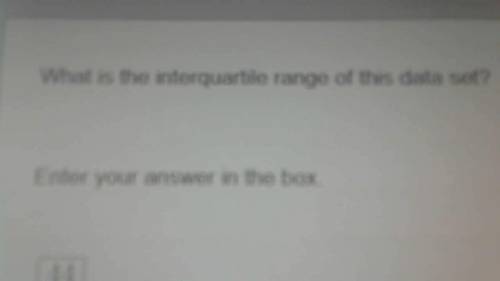 What is the interquartile range of this data set?

Enter your answer in the box.
if it aint clear