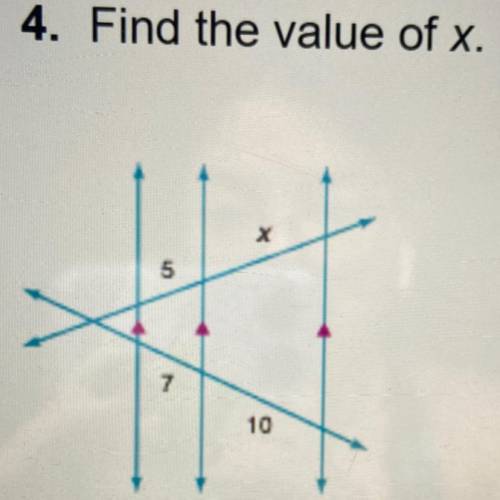 Can someone help me find the value of X please ?