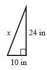Find the x in each triangle