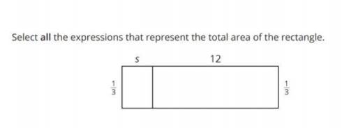 Select ALL the expressions that represent the total area of the rectangle.