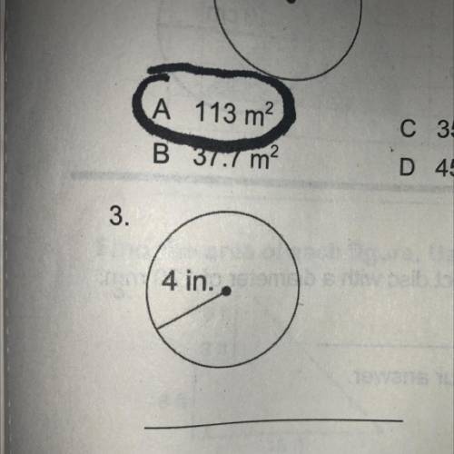 THE TOPIC IS: AREA OF CIRCLES WHATS THE ANSWER?? I WILL GIVE