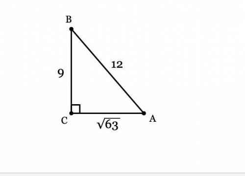 Find the exact value of cos A in simplest radical form.