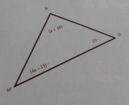 What is the value of x then find the messures of Angles M and N​
