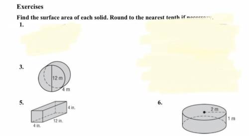 Hey pls help me out with this & show your work

Find the surface area of each solid. Round to