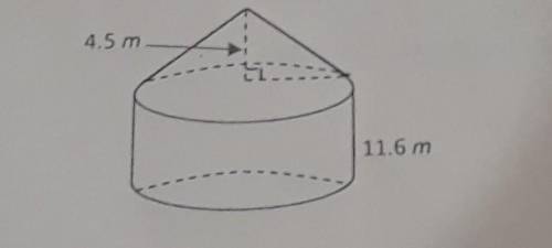the volume of the solid is 1028.35m^3. what is the radius? use 3.14 as pie. round to the nearest te