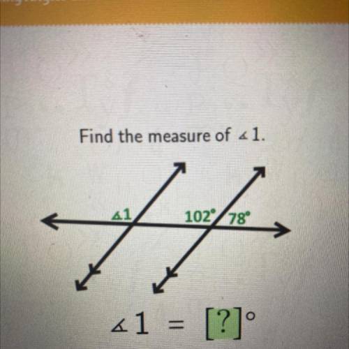 Find the measure of <1