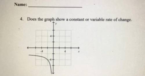 Please help, Does this graph show a constant or variable rate of change?