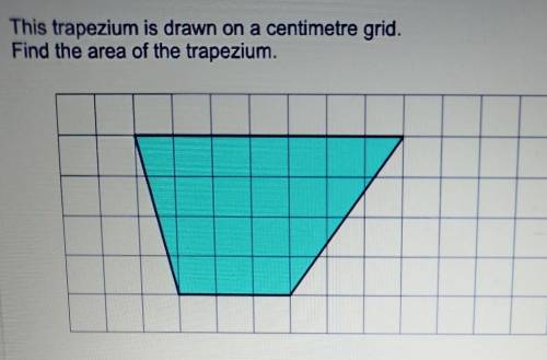 This trapezium is drawn on a centimetre grid.Find the area of the trapezium.​