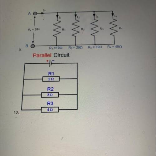 Calculate the equivalent resistance for each of the following circuits.
