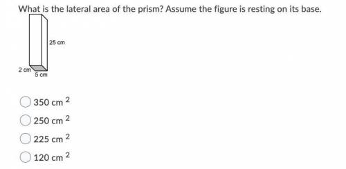 What is the lateral area of the prism?