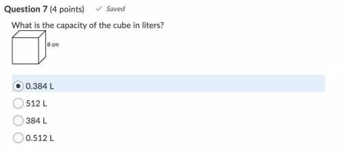 What is the capacity of the cube in liters?