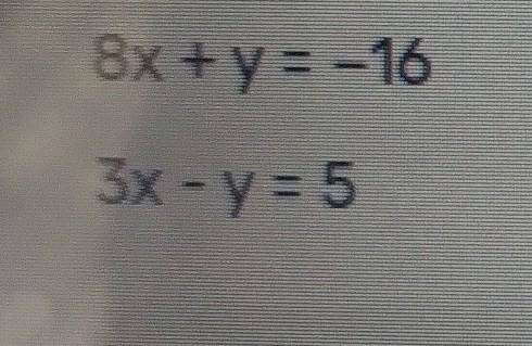 Help with this plz.Solve the system of equations using the elimination method.​