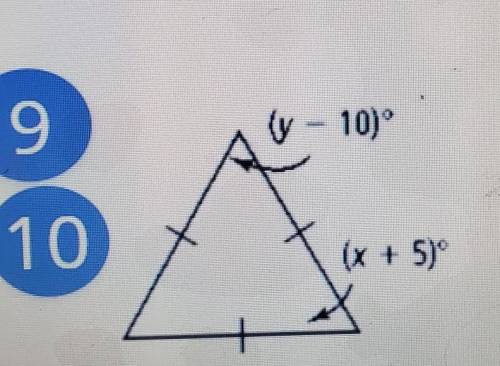 How to solve for x and y? Isoceles and Equilateral Triangles.​