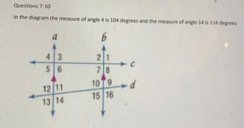 Q1: what is the measure of angle 2

Q2: what is the measure of angle 9
Q3: what is the measure of