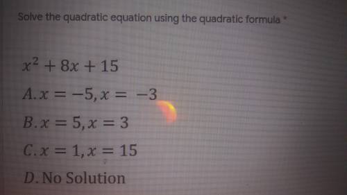 Solve using the quadratic formula 1