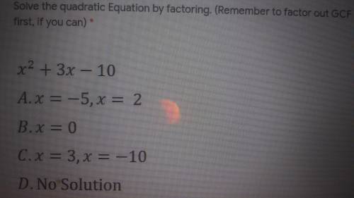 Solve equation by factoring