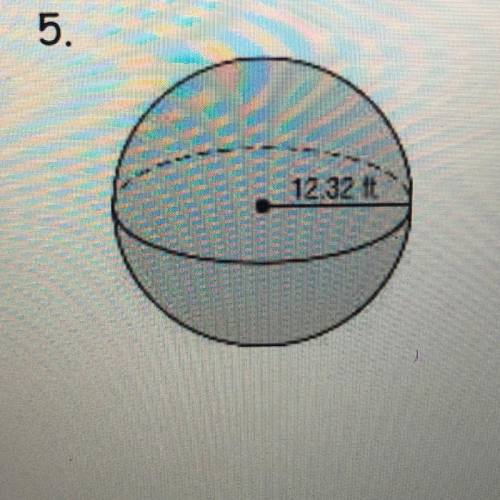 Find the volume of each sphere or hemisphere. Round to the nearest tenth.