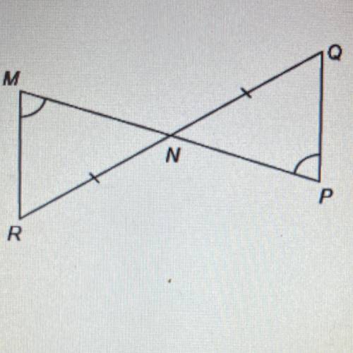 Which postulate or theorem proves that these two triangles are
congruent?