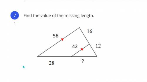 Find the value of the missing length.