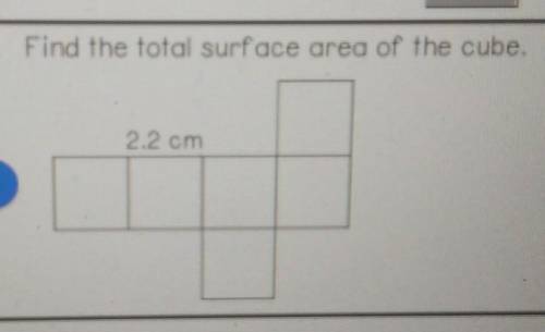 Find the surface area of the cube.​