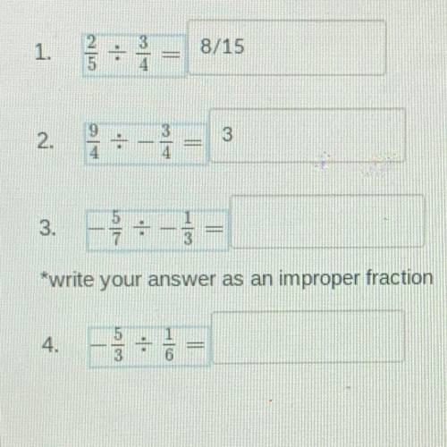 Can I please get some help and correct me if I’m wrong with number 1 and 2