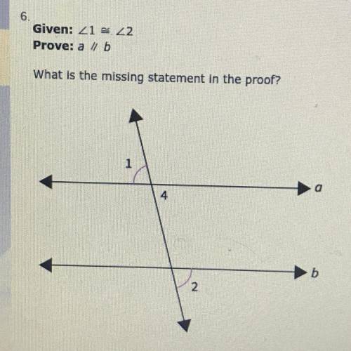 What is the missing statement in the proof ?