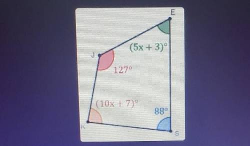 Find the measure of angle K. ​