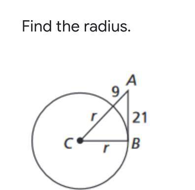 Find the radius....
Help asap