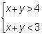 Which graph shows the solution to the following system of inequalities?

The first picture is the