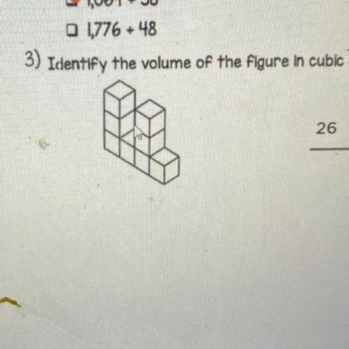 Identify the volume of the figure in cubic units.