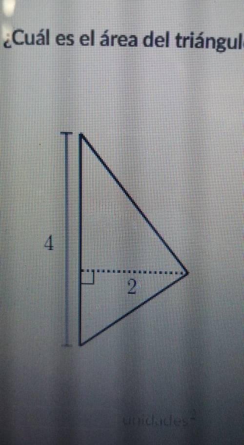 Ecual es la area del triangulo​